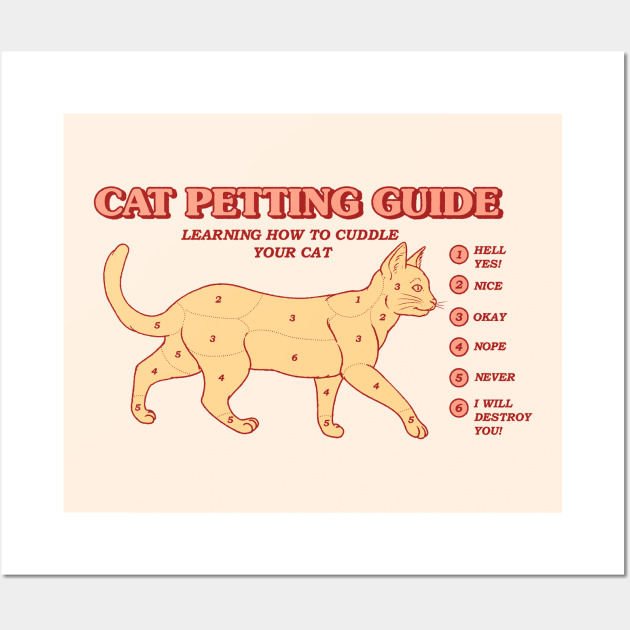 Cat Petting Guide Wall Art by thiagocorrea